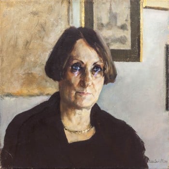 אמנון דוד ער, 1997, "אמא", שמן על בד, 50x50 ס"מ