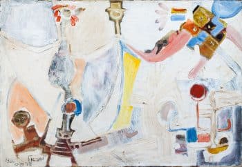מיכאל דרוקס, "ללא כותרת", 1966, שמן על בד, 54x34 ס"מ