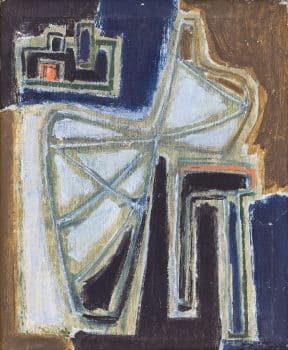 אהרון כהנא, "אהרון הנביא", 1955, שמן על בד, 37x45 ס"מ