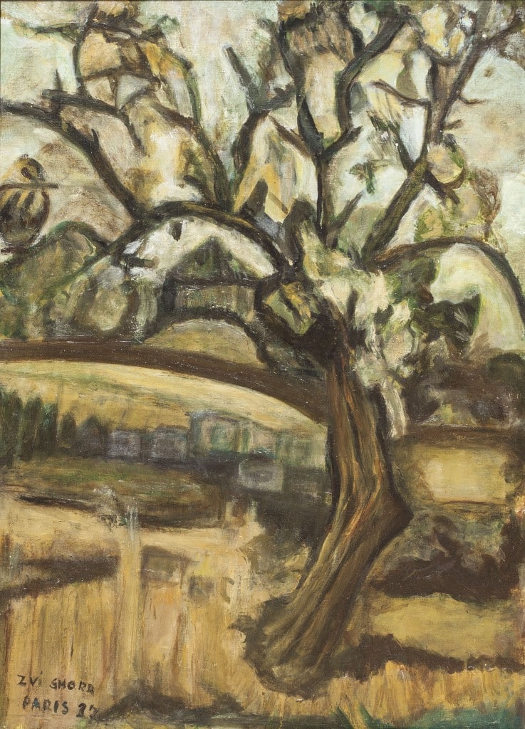 צבי שור, "פריז", 1937, שמן על בד, 47x34 ס"מ