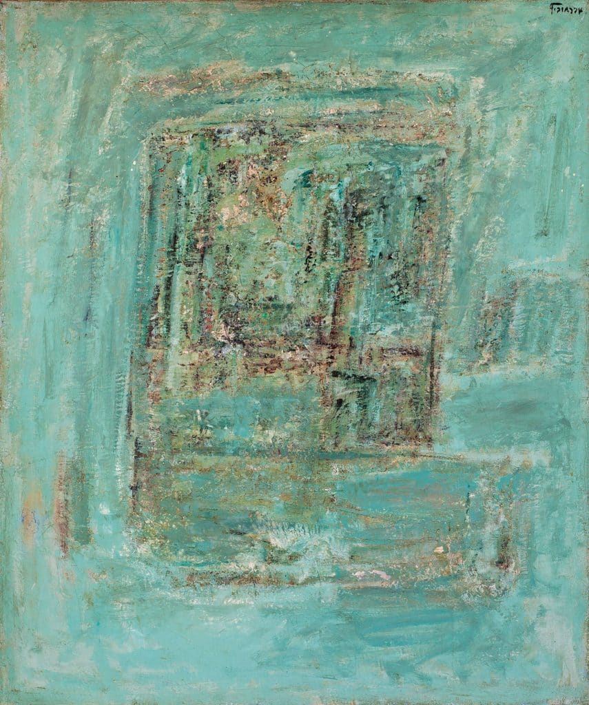 פנחס אברמוביץ', "חלון", שמן על בד, 60x116 ס"מ