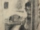 לאוניד בלקלב, "דיוקן האמן בסטודיו", 1991, פחם על נייר, 29x20 ס"מ