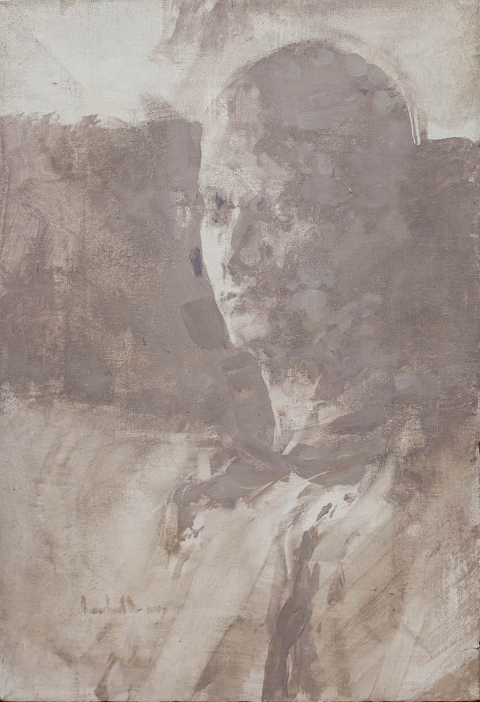 אמנון דוד ער, "דיוקן עצמי", 2007, שמן על בד, 26x38 ס"מ
