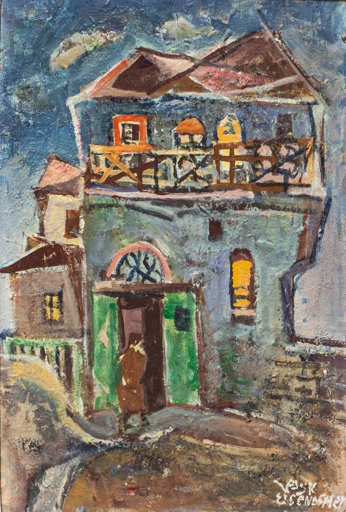 יעקב איזנשר, שמן על בד מוצמד לעץ, 34x23 ס"מ