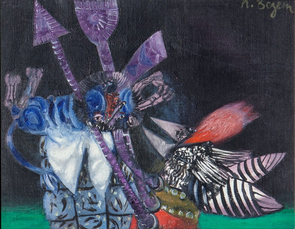 נפתלי בזם, "כהן ועקידה", שמן על בד, 26x34 ס"מ