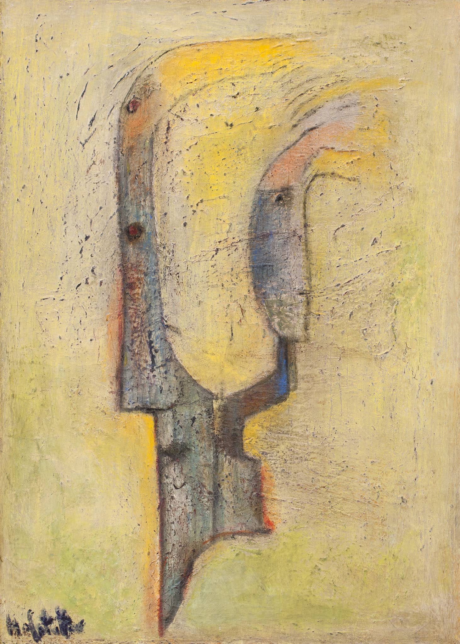 אוזיאש הופשטטר, "The Love of Destruction", שמן על בד, 50x70 ס"מ