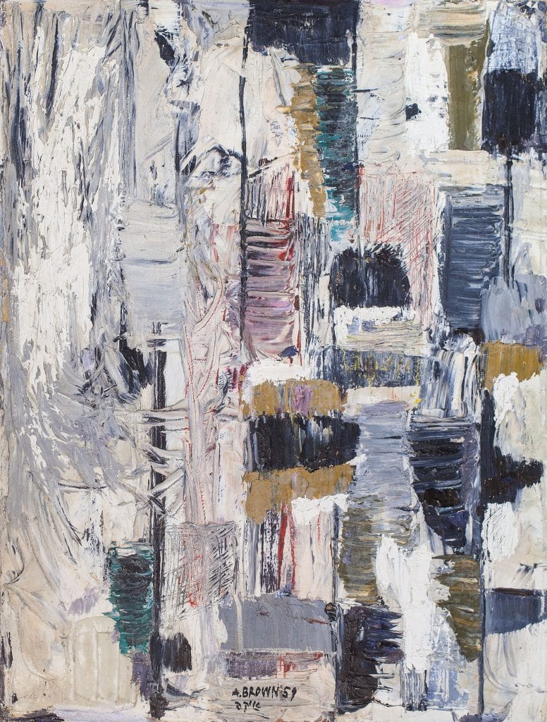 איקה בראון, "ללא כותרת", 1959, שמן על בד, 66x50 ס"מ