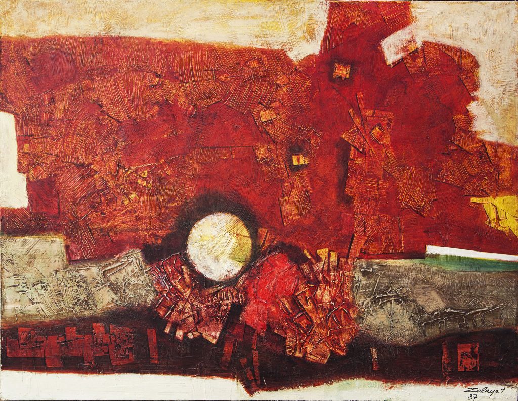 נסים זלאיט, 1987, שמן על בד, 99x73 ס"מ