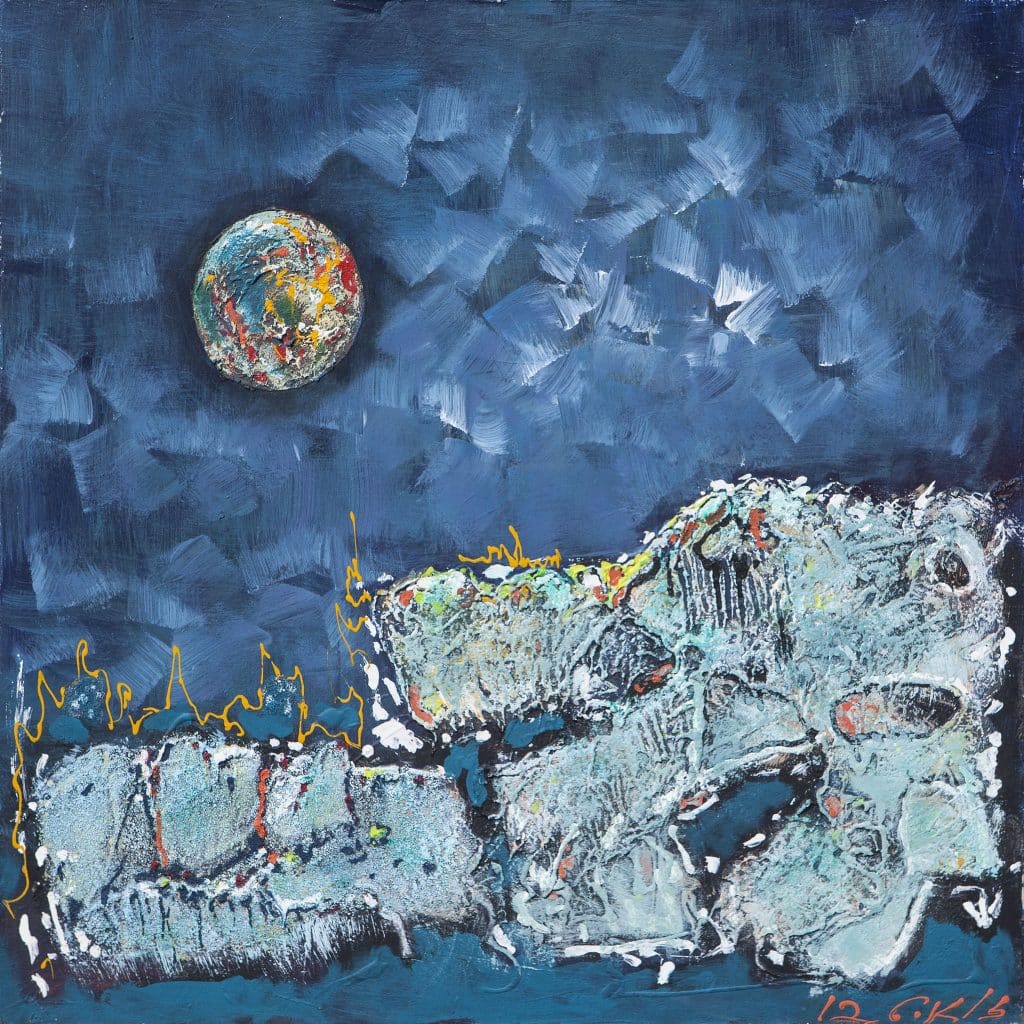 נסים זלאיט, 2012, שמן על בד, 60x60 ס"מ