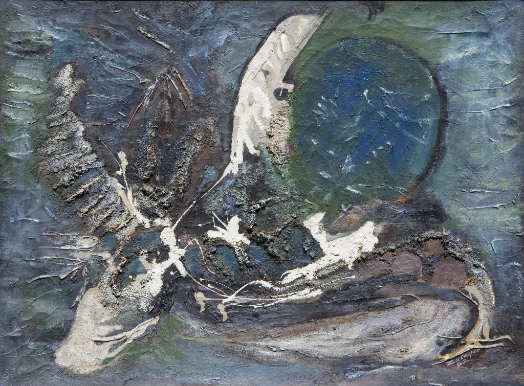 נסים זלאיט, 1962, שמן על בד, 80x60 ס"מ